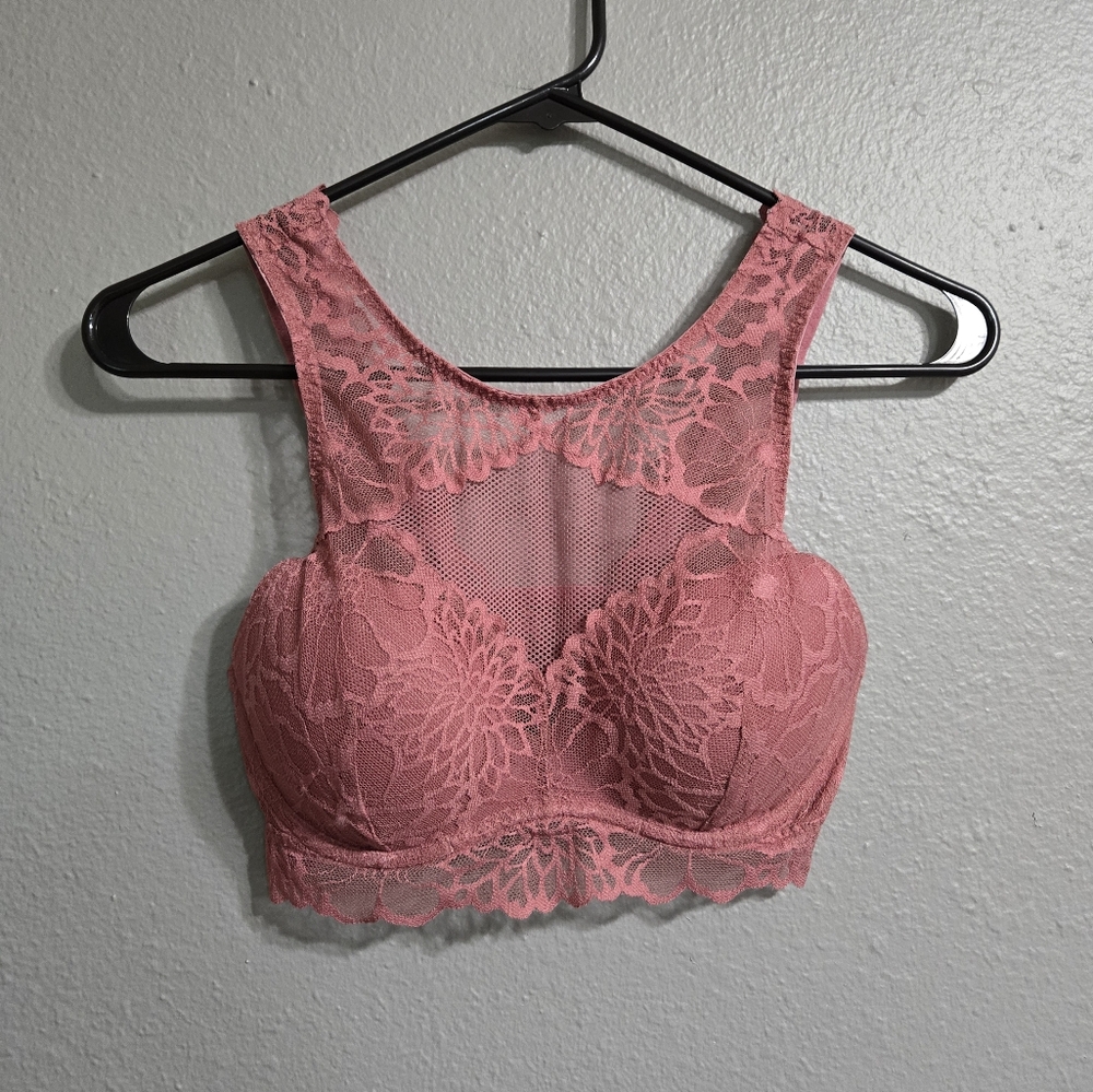 SUMMER SALE! $5 Pink By Victorias Secret Pink Lace Bralette Size Small